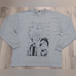 Men's Rick and Morty Inspired Long Sleeve T Shirt